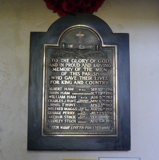 photo of St James Church Roll of Honour