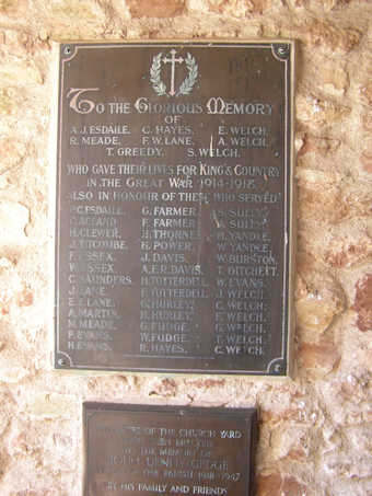 photo of St Thomas of Canterbury (roll of honour)